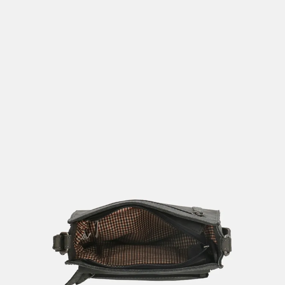 Crossbody Tassen^Hide & Stitches Idaho crossbody tas black