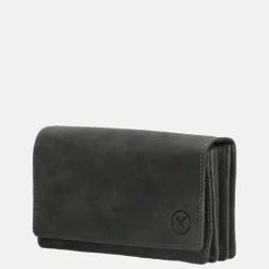 Dames Portemonnees^Hide & Stitches Idaho portemonnee black
