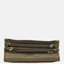 Dames Portemonnees^Hide & Stitches Idaho portemonnee olijfgroen