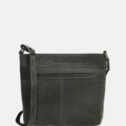 Schoudertassen^Hide & Stitches Idaho schoudertas black