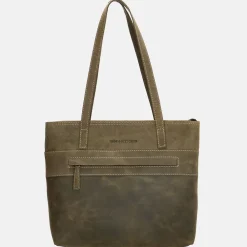 Shoppers^Hide & Stitches Idaho shopper olive green