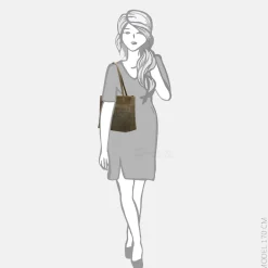 Shoppers^Hide & Stitches Idaho shopper olive green