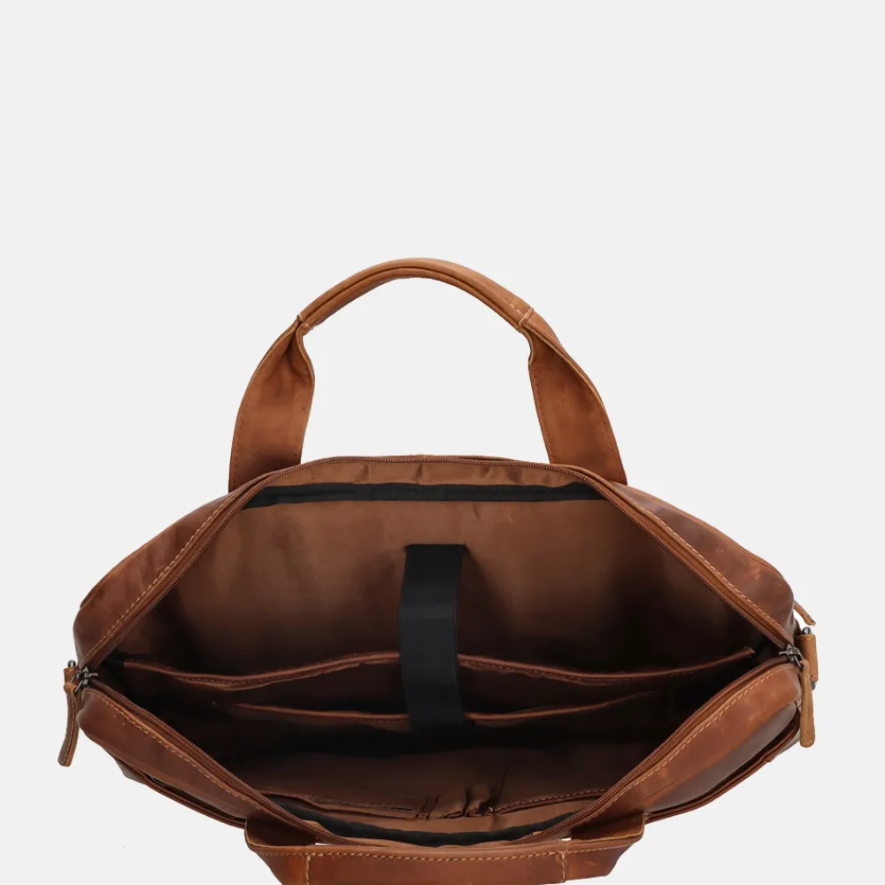 Heren Laptoptassen | Dames Laptoptassen^Hide & Stitches Japura laptoptas 15.6 inch cognac