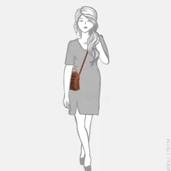 Schoudertassen^Hide & Stitches Japura reporter schoudertas cognac
