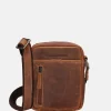 Schoudertassen^Hide & Stitches Japura schoudertas cognac