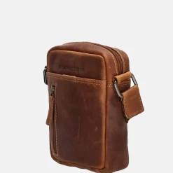 Schoudertassen^Hide & Stitches Japura schoudertas cognac