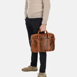 Heren Laptoptassen | Dames Laptoptassen^Hide & Stitches Next Navajo laptoptas 14 inch cognac