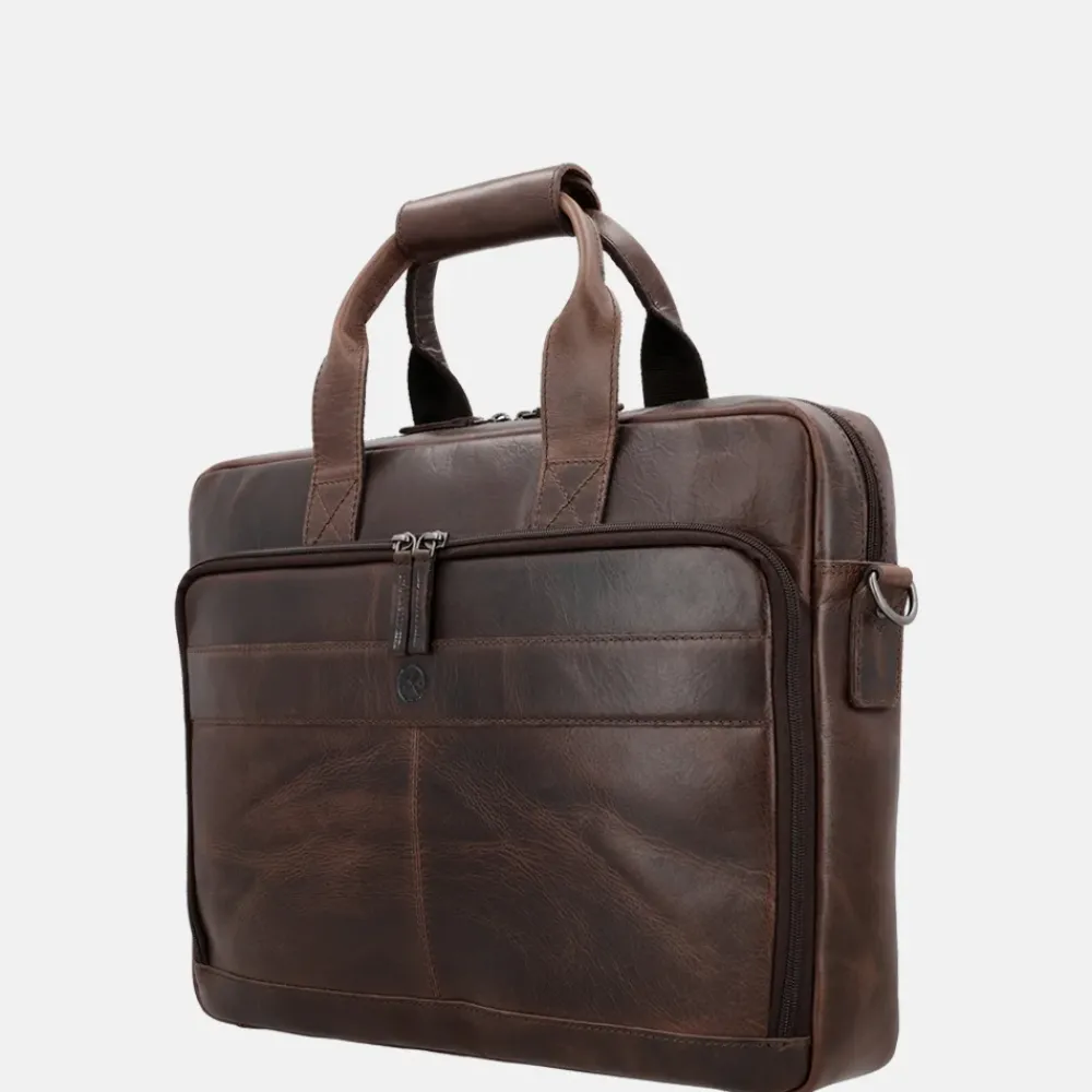 Heren Laptoptassen^Hide & Stitches Next Navajo laptoptas 15.6 inch donkerbruin