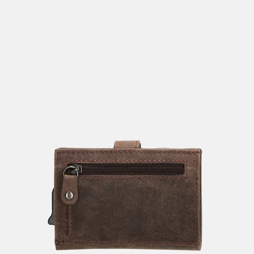 Pasjeshouders | Heren Portemonnees^Hide & Stitches pasjeshouder donkerbruin