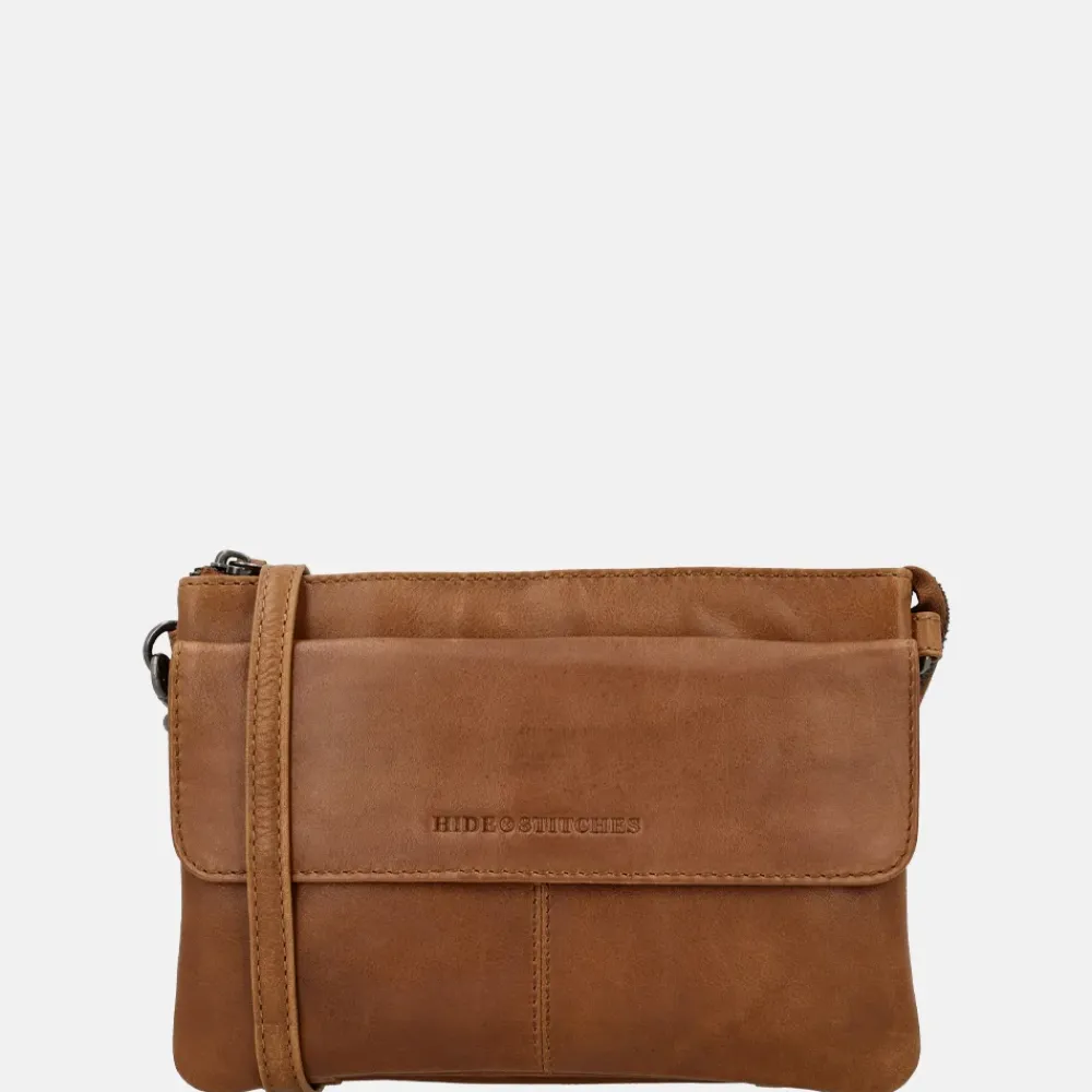 Crossbody Tassen^Hide & Stitches Porto crossbody tas brown