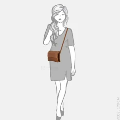 Crossbody Tassen^Hide & Stitches Porto crossbody tas brown