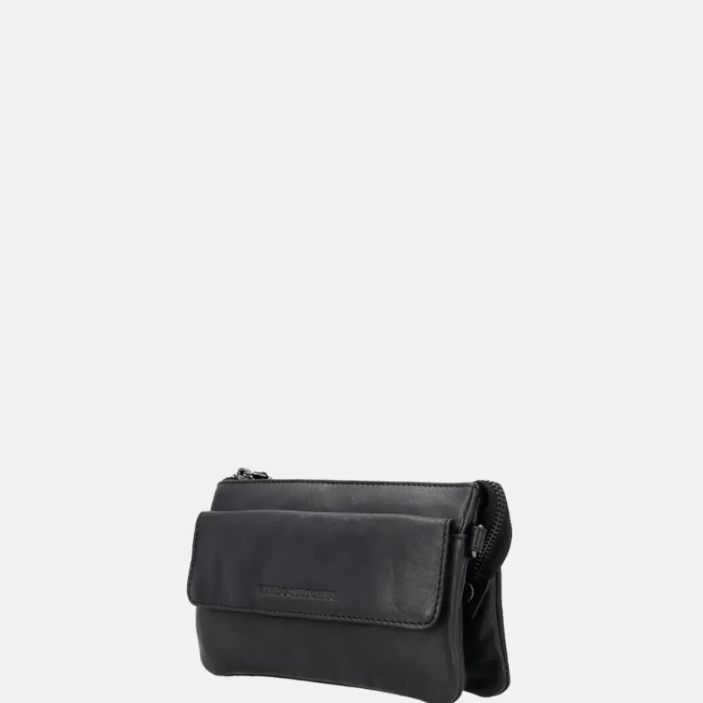 Crossbody Tassen^Hide & Stitches Porto crossbody tas black