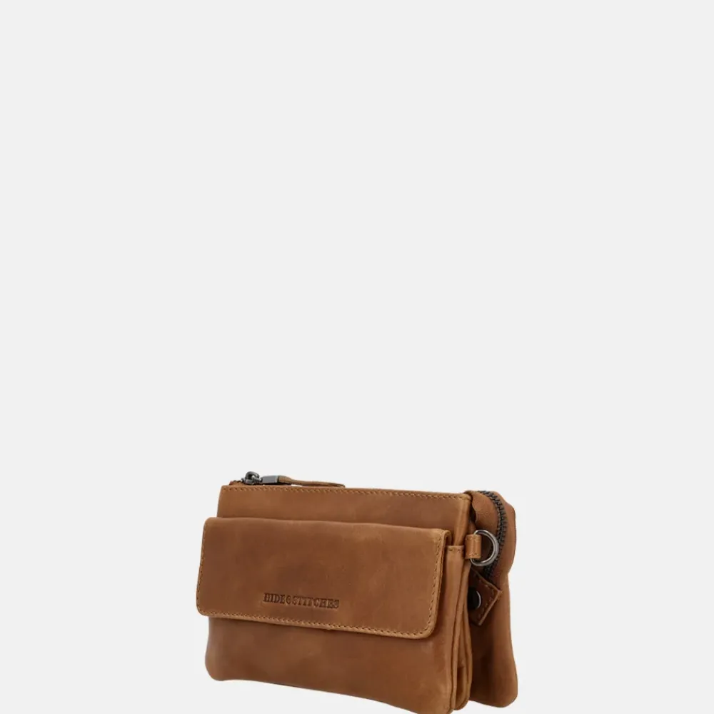 Crossbody Tassen^Hide & Stitches Porto crossbody tas brown