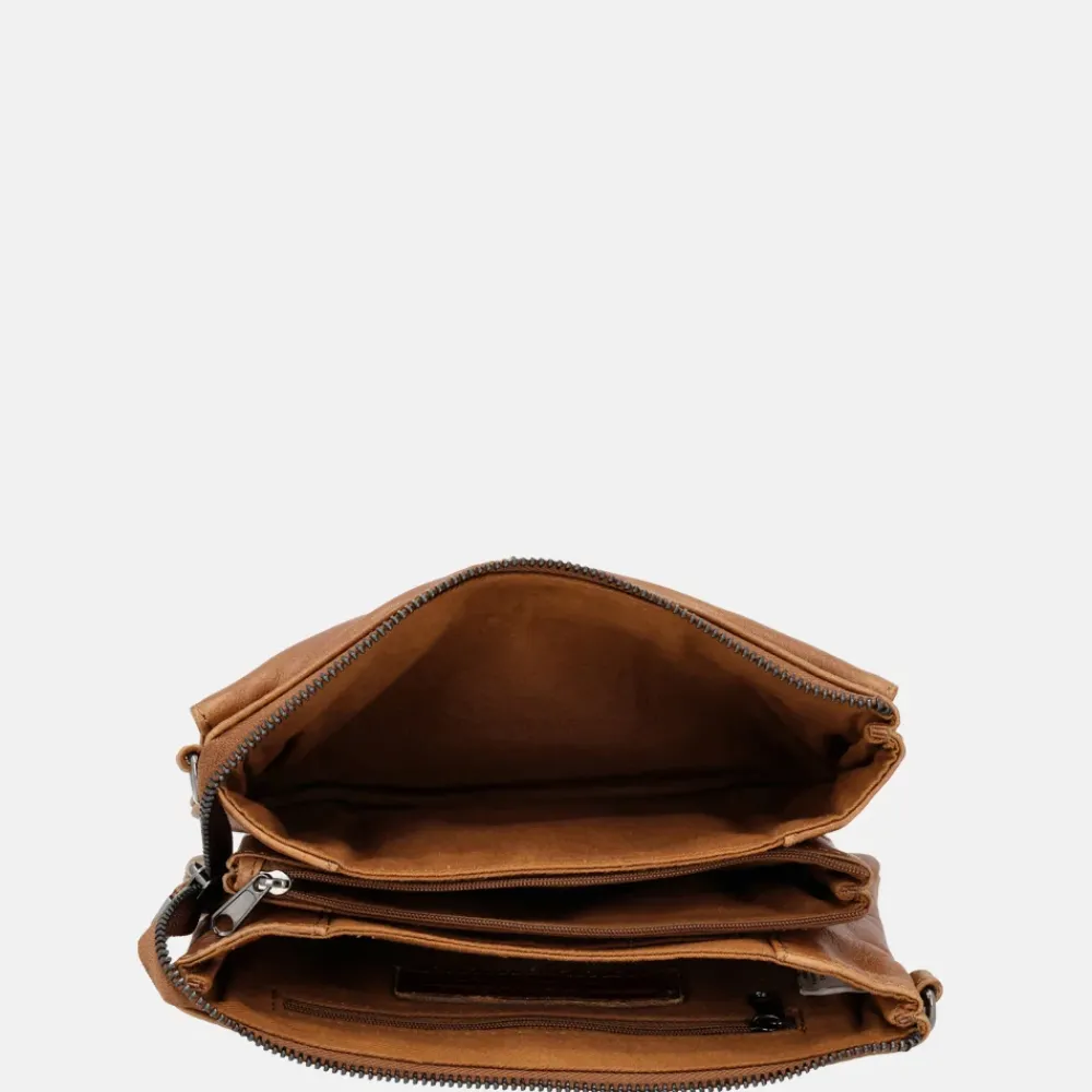 Crossbody Tassen^Hide & Stitches Porto crossbody tas brown