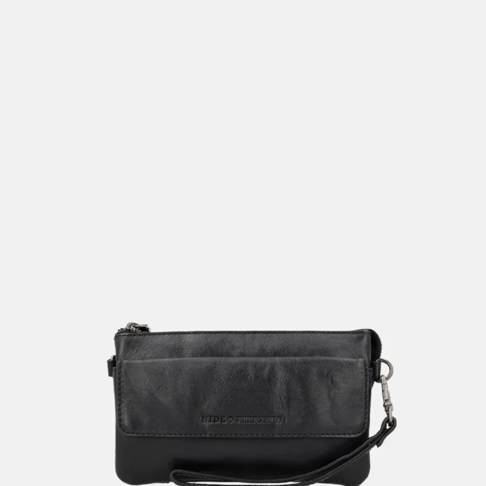 Crossbody Tassen^Hide & Stitches Porto crossbody tas black