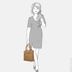 Handtassen^Hide & Stitches Porto handtas taupe