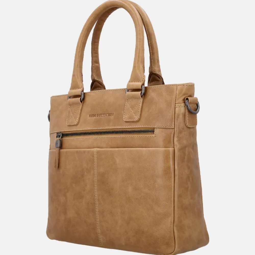 Handtassen^Hide & Stitches Porto handtas taupe