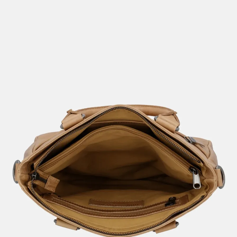 Handtassen^Hide & Stitches Porto handtas taupe
