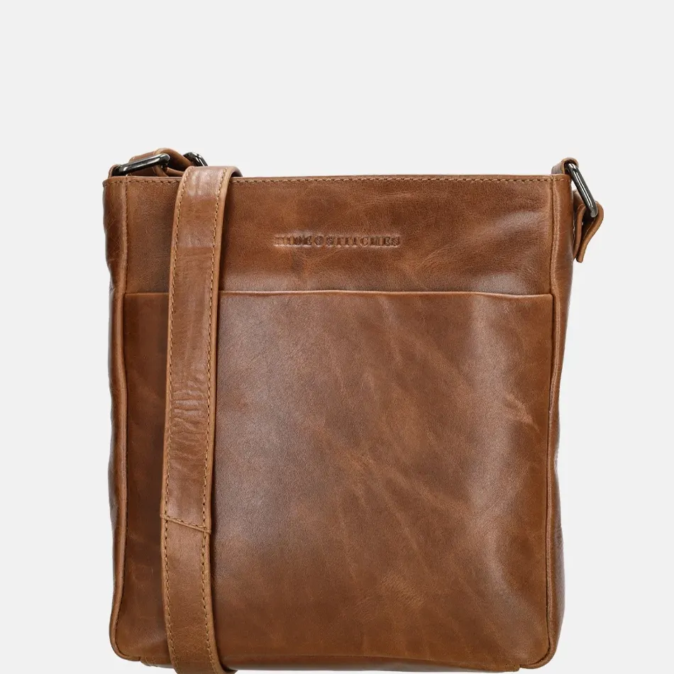 Schoudertassen^Hide & Stitches Porto schoudertas brown