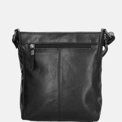 Schoudertassen^Hide & Stitches Porto schoudertas black
