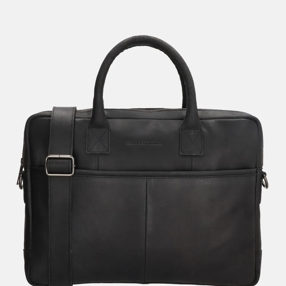 Heren Laptoptassen | Dames Laptoptassen^Hide & Stitches Promotie laptoptas 15.6 inch zwart