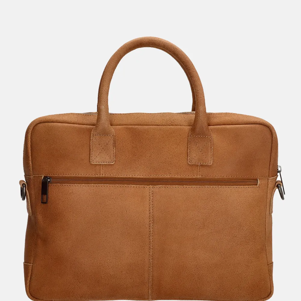 Heren Laptoptassen | Dames Laptoptassen^Hide & Stitches Promotie laptoptas 15.6 inch cognac