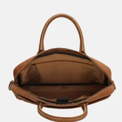 Heren Laptoptassen | Dames Laptoptassen^Hide & Stitches Promotie laptoptas 15.6 inch cognac