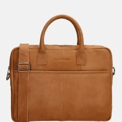 Heren Laptoptassen | Dames Laptoptassen^Hide & Stitches Promotie laptoptas 15.6 inch cognac