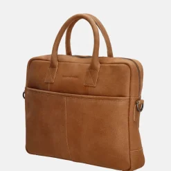 Heren Laptoptassen | Dames Laptoptassen^Hide & Stitches Promotie laptoptas 15.6 inch cognac