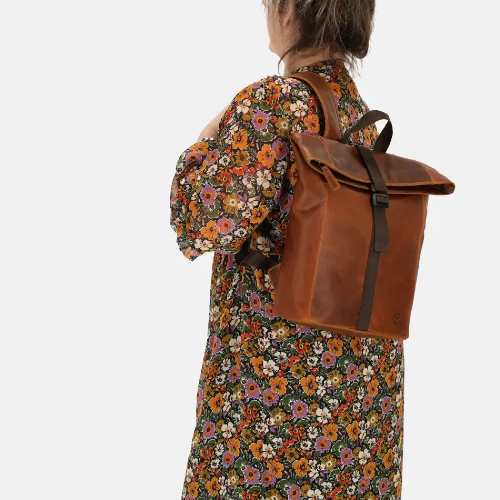Vrijetijd Rugzakken^Hide & Stitches rugzak M cognac