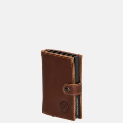 Pasjeshouders | Heren Portemonnees^Hide & Stitches Safety Wallet pasjeshouder cognac