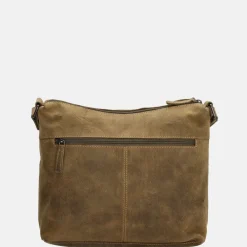 Schoudertassen^Hide & Stitches schoudertas olive green