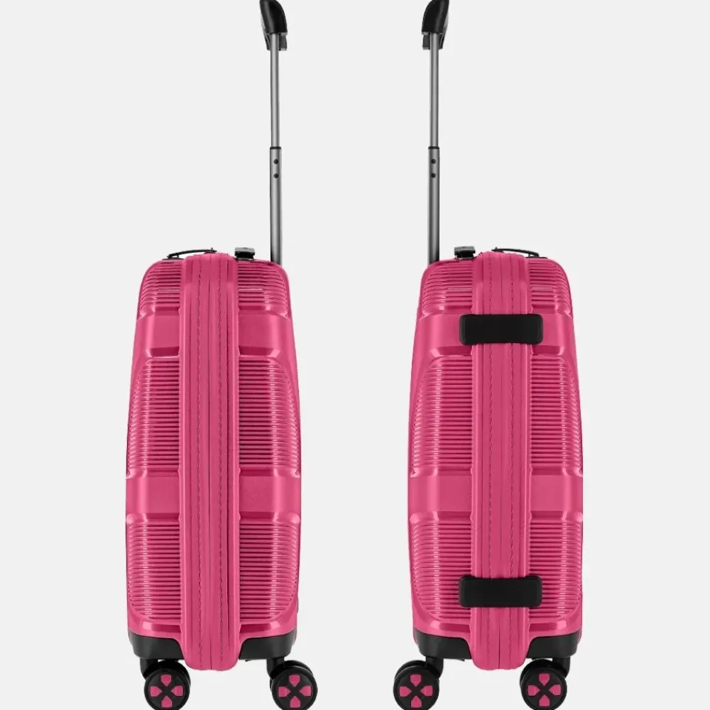 Handbagage Koffers^Impackt Spinner koffer 55 cm flora pink