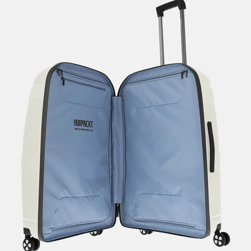 Reiskoffers^Impackt Spinner koffer 75 cm polar white