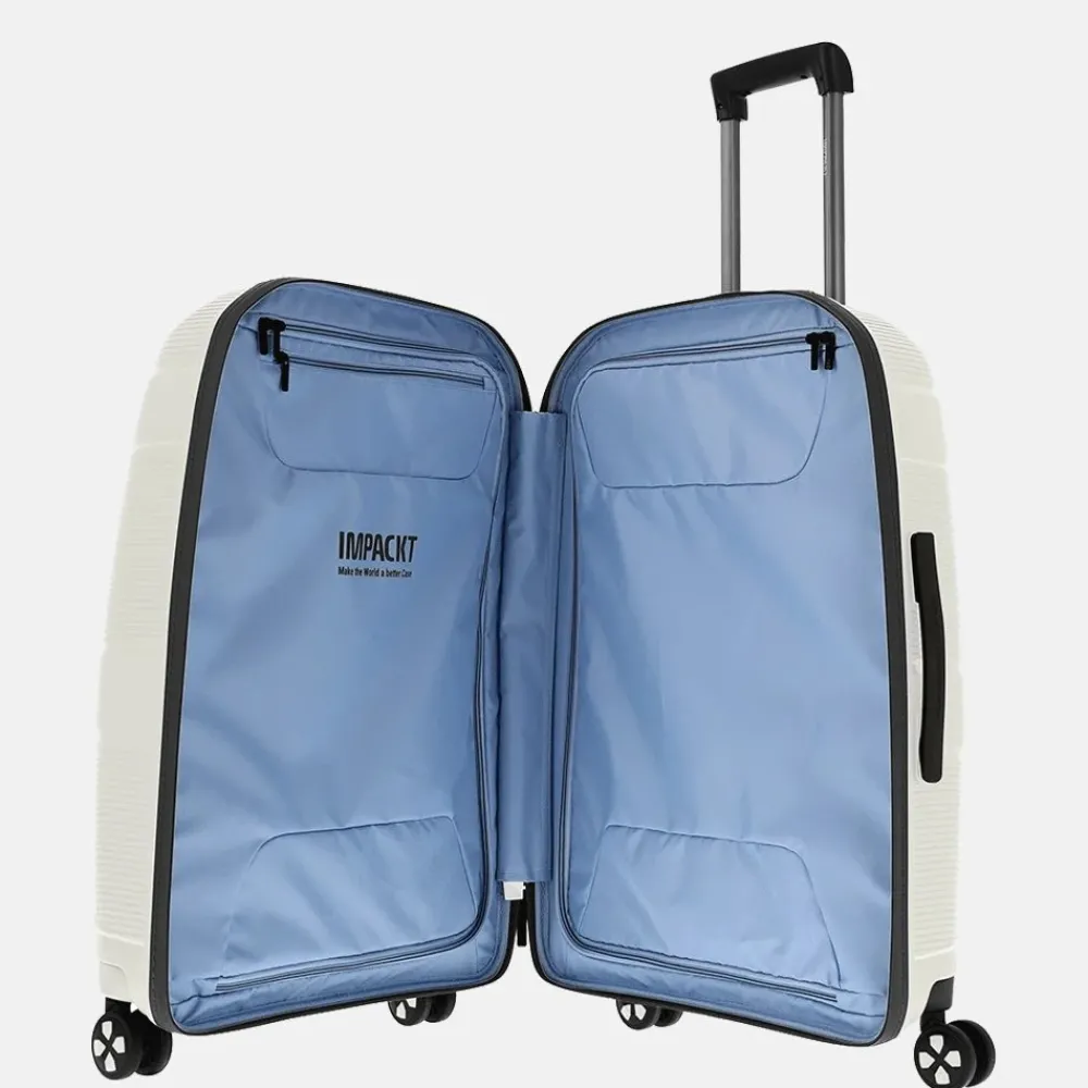 Reiskoffers^Impackt Spinner koffer 65 cm polar white