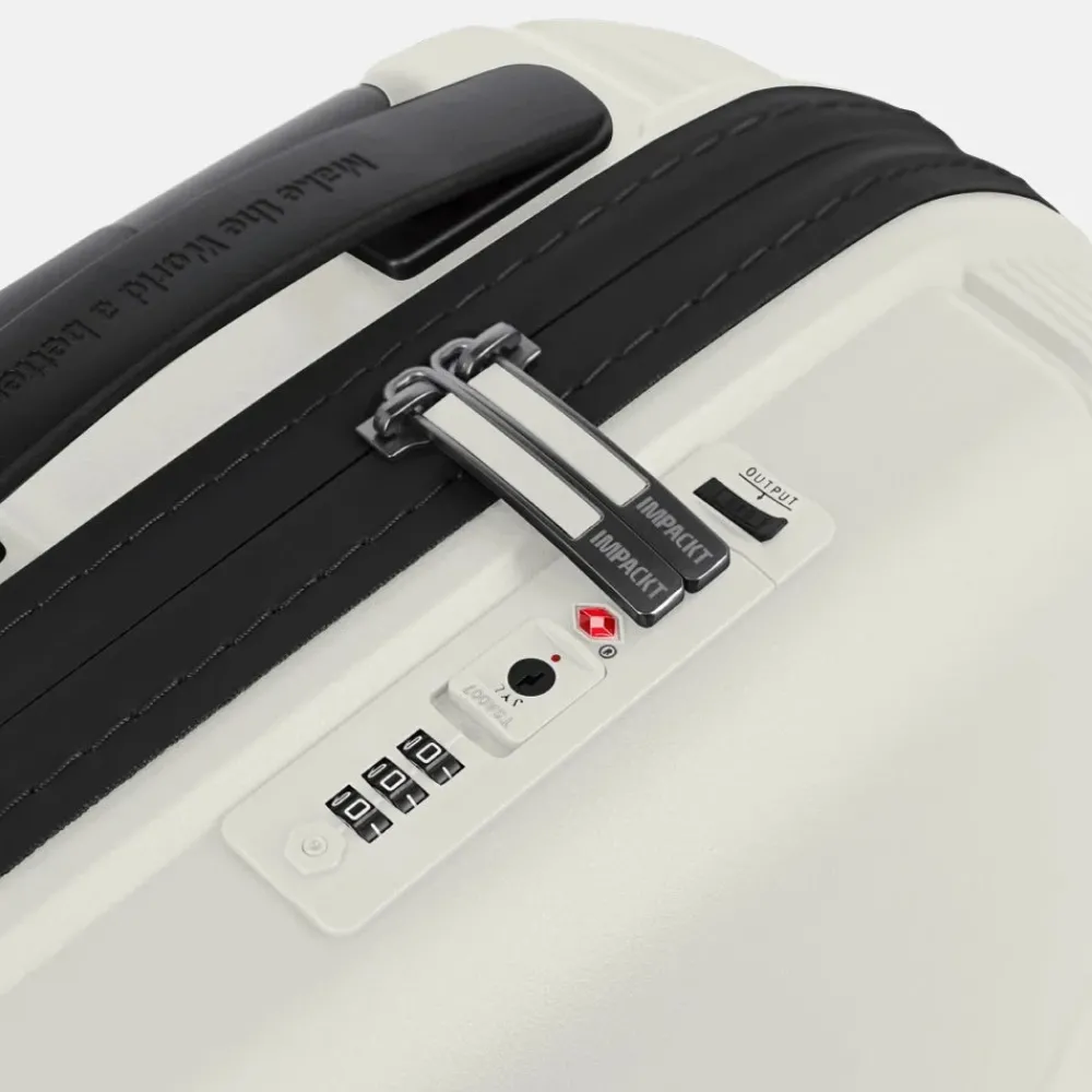 Reiskoffers^Impackt Spinner koffer 65 cm polar white
