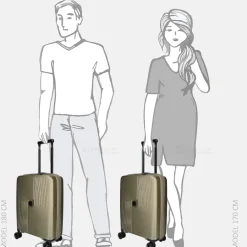 Handbagage Koffers^Jump Oskol handbagage koffer 55 cm expandable champagne