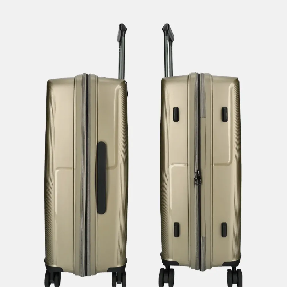 Reiskoffers^Jump Oskol reiskoffer 66 cm expandable champagne