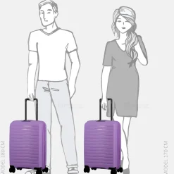 Handbagage Koffers^Jump Spinner Expendable Striper handbagage koffer 55 cm lavender