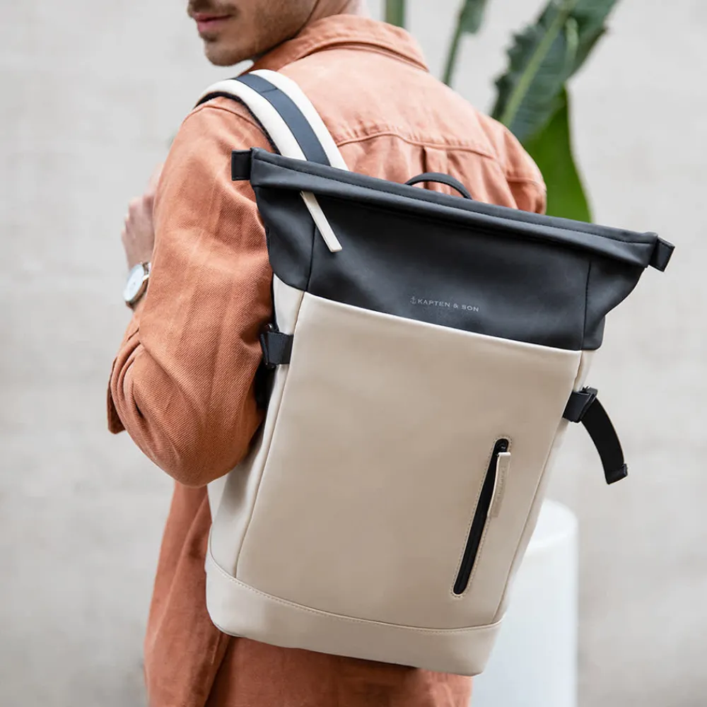 School Rugzakken | School Rugzakken^Kapten & Son Aarhus rugzak 14 inch cream black