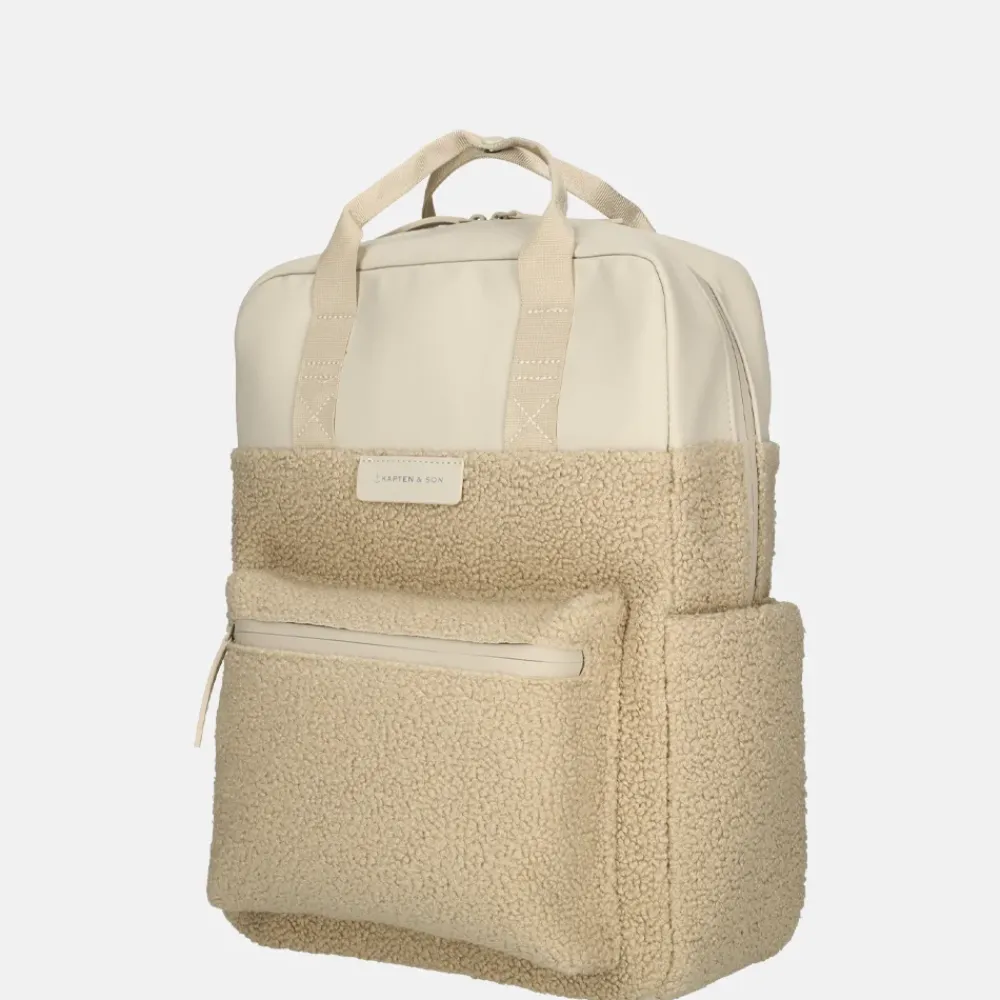Laptop Rugzakken^Kapten & Son Bergen Pro laptoprugzak teddy fleece