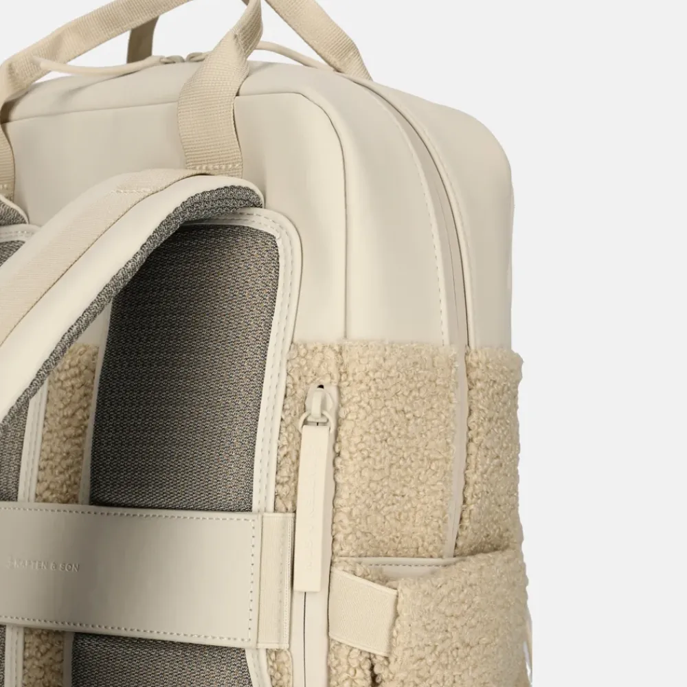 Laptop Rugzakken^Kapten & Son Bergen Pro laptoprugzak teddy fleece