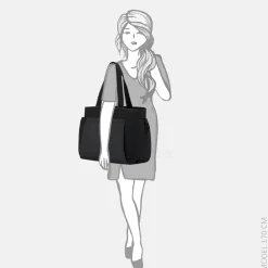 Dames Laptoptassen^Kapten & Son Hellvi shopper/weekendtas all black