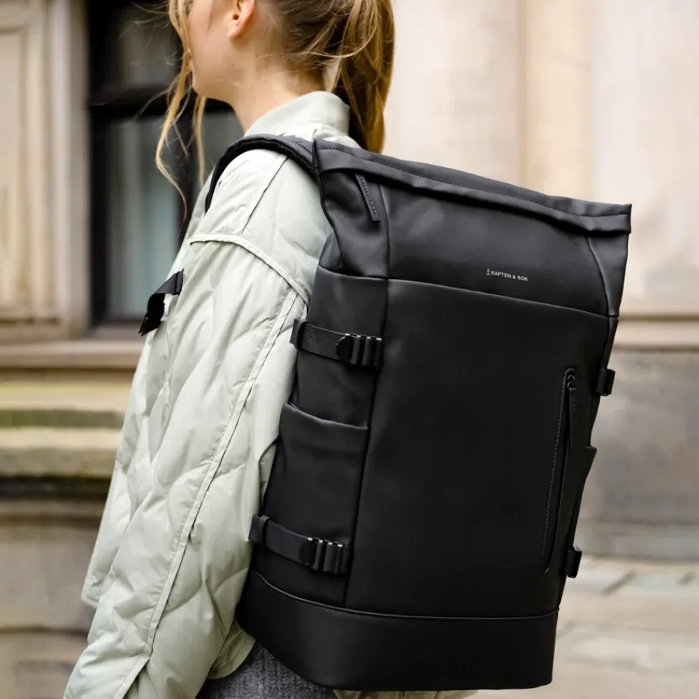 Vrijetijd Rugzakken | School Rugzakken^Kapten & Son Helsinki pro rugzak 15 inch all black