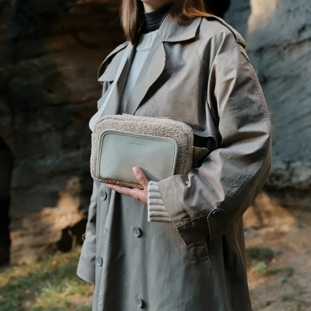 Crossbody Tassen^Kapten & Son Lulea crossbody tas teddy fleece