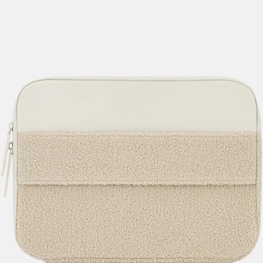School Accessoires | Laptophoezen^Kapten & Son Vinstra laptophoes 14 inch sandstone fleece