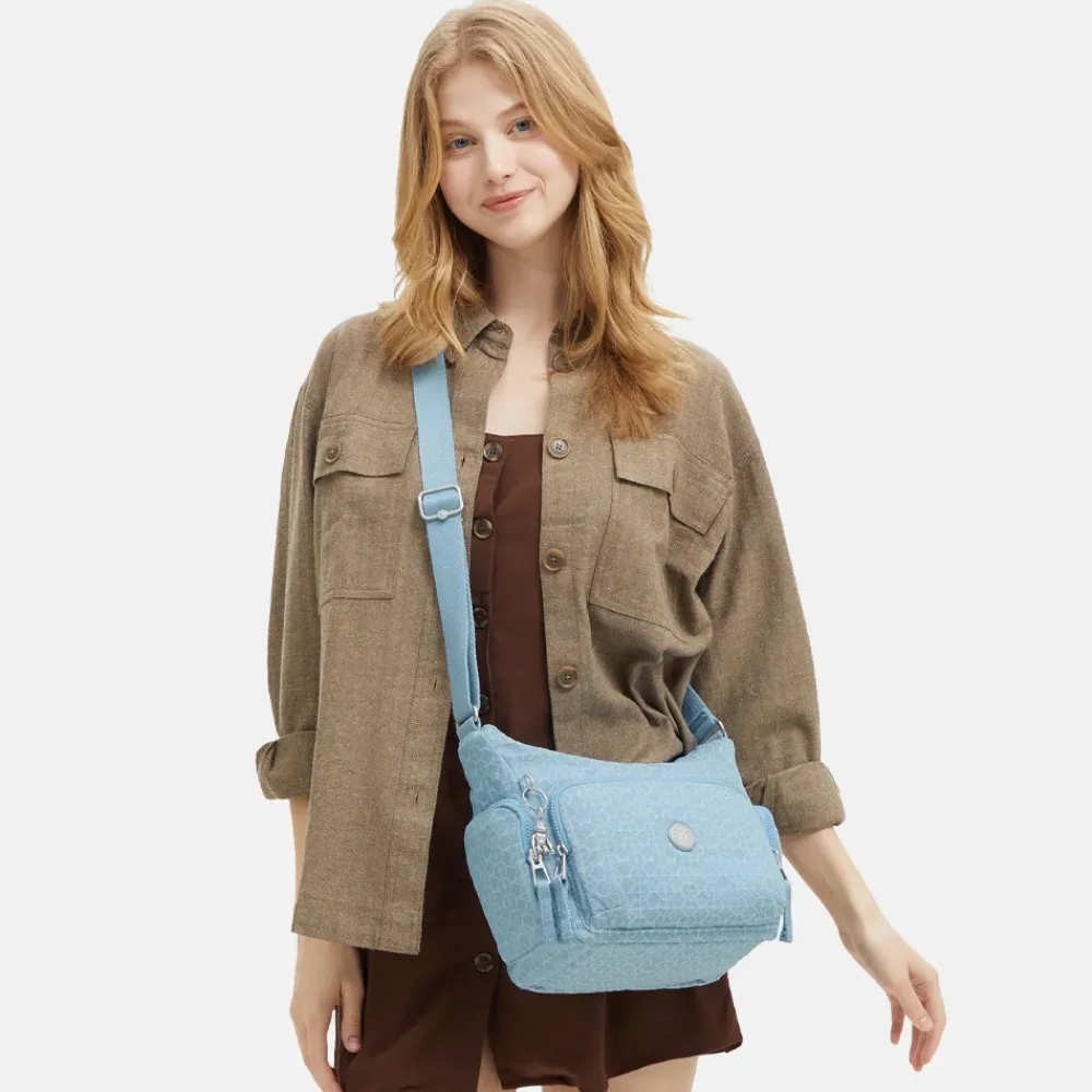Schoudertassen^Kipling GABB schoudertas S light denim