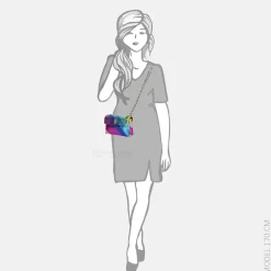 Schoudertassen^Kurt Geiger kensington rainbow schoudertas S multi