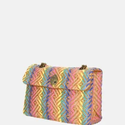Schoudertassen^Kurt Geiger Kensington schoudertas M raffia multi