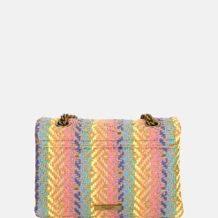 Schoudertassen^Kurt Geiger Kensington schoudertas M raffia multi